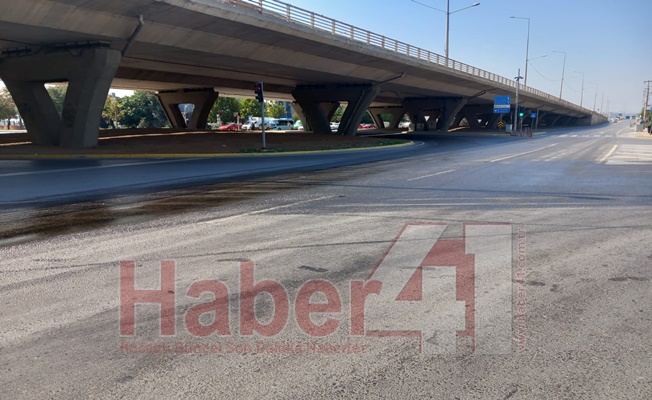 İstanbul caddesi'nde meydana gelen yağlanmadan çok sayıda kaza oldu!