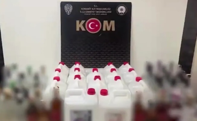 Çengel operasyonlarında binlerce litre sahte alkol ele geçirildi