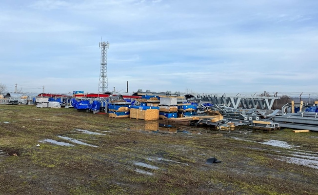 Teleferiğin elektromekanik parçaları geldi